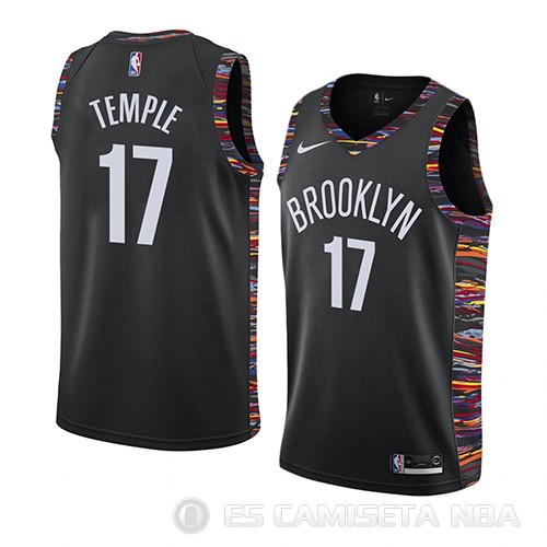 Camiseta Garrett Temple #17 Brooklyn Nets Ciudad 2019 Negro - Haga un click en la imagen para cerrar